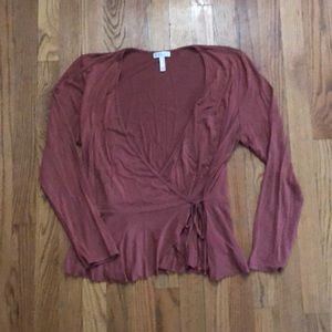 Leith wrap long sleeve shirt